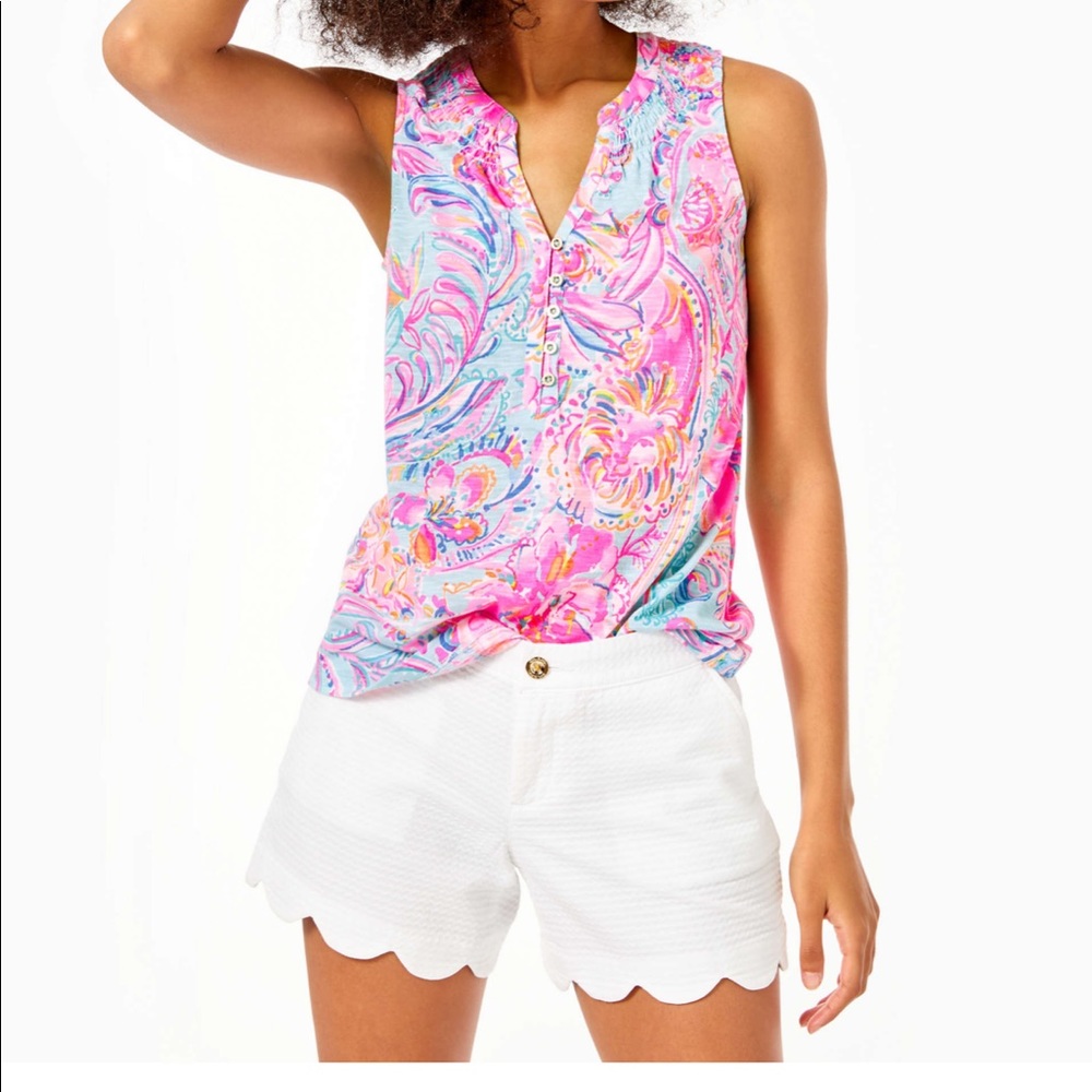 Scallop Hem Buttercup shorts Lilly Pulitzer